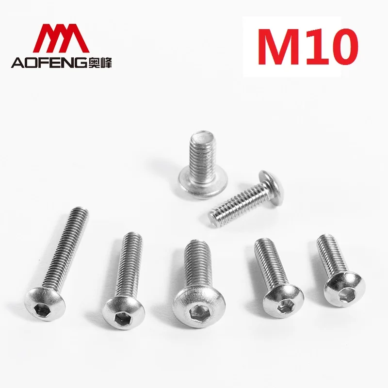 10 мм 304 Винты с шестигранной головкой из нержавеющей стали M10 x12 18 20 40 80 90 100 болты