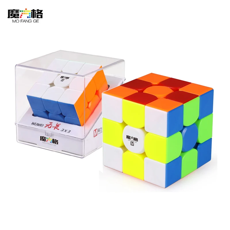 QIYI WuWei M 3x3x3 Magnetic Magic Cubes Safe ABS Professional Stickerless toys 