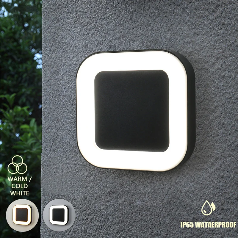 Современный простой креативный Открытый водонепроницаемый квадратный светодиодный настенный бра светильник для патио вилла сад настенный светильник прохода коридор свет