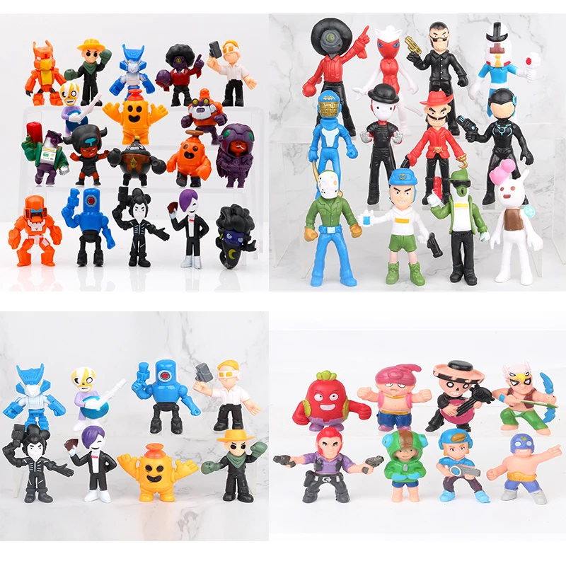 5 8 10 12 18 46 Pcs Brawl Star Action Toy Game Amine Figure Shelly Jessie Barley Poco Ricochet Darryl Penny Model Kid Party Gift Buy At The Price Of 12 09 In Aliexpress Com Imall Com - brawl stars sexy jessie x leon