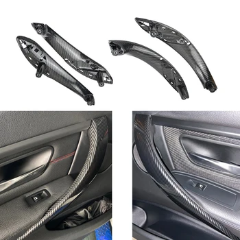 

Car inner handle For BMW F30 interior door panel pull cover trim carbon fiber right left holder armrest handle bar pull carrier