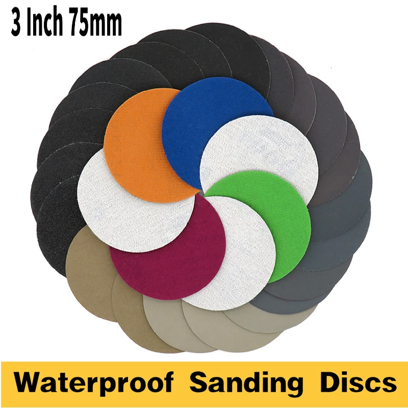 30PCS 5Inch wet or dry Sandpaper Hook and Loop Silicon Carbide 60 to 10000 Grits 