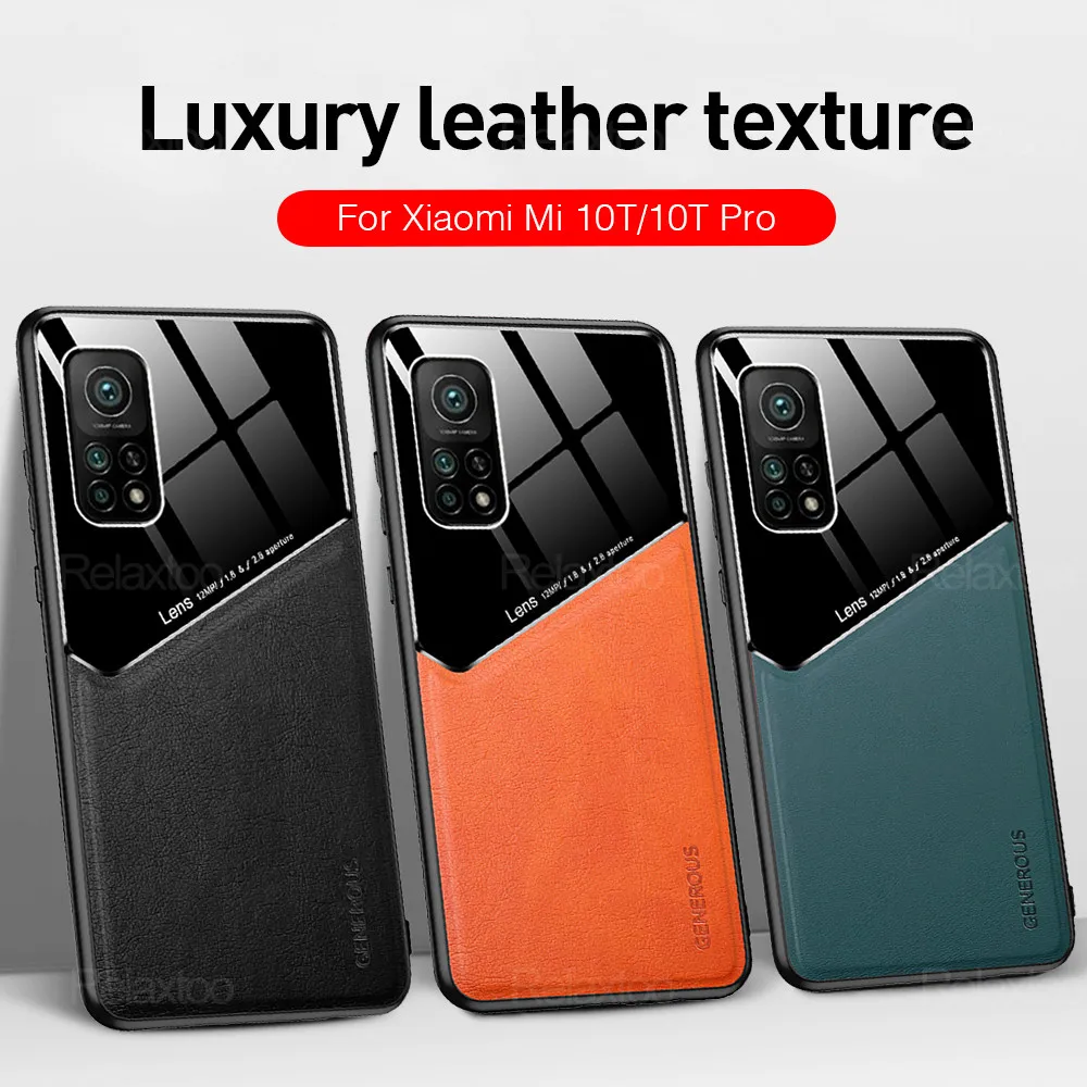 Кожаный магнитный чехол для Xiaomi Mi 10 T Pro из ТПУ Силиконовые мягкие чехлы с рамкой