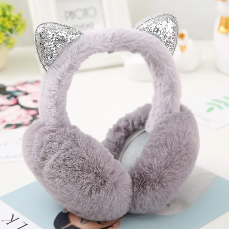 16 Женские наушники с ушками животных Kawaii, розовые, студенческие, корейский стиль, Ulzzang Harajuku, универсальные, для девушек, шикарные, теплые, мягкие, для женщин, на каждый день - Цвет: 16