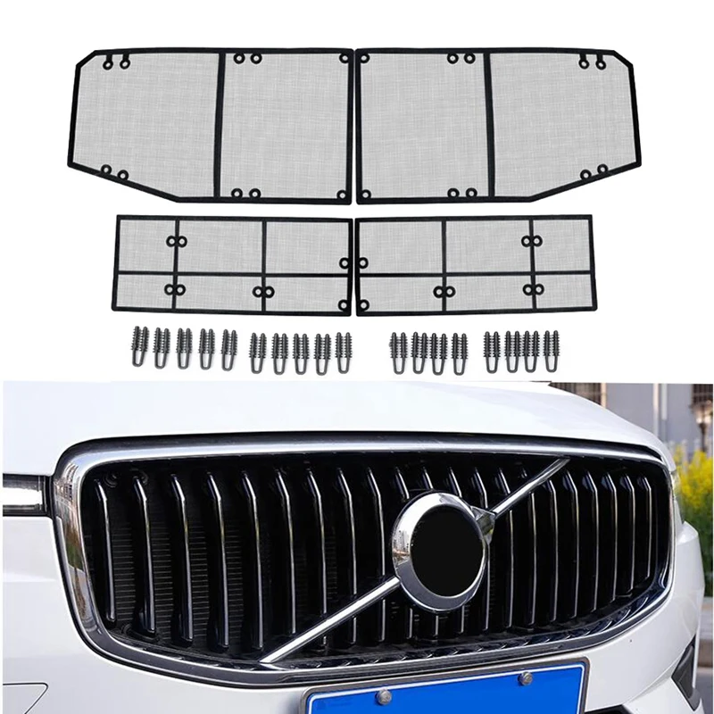 Car Front Grille Insert Net Insect Sning Mesh Accessories for Volvo Xc60 2018 2019 2020 | Автомобили и мотоциклы