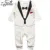 ZAFILLE New born Baby Boy Clothes Patchwork Gentleman Romper Baby 2021 С галстуком Детская Одежда 0 3 Месяца Детский Комбинезон