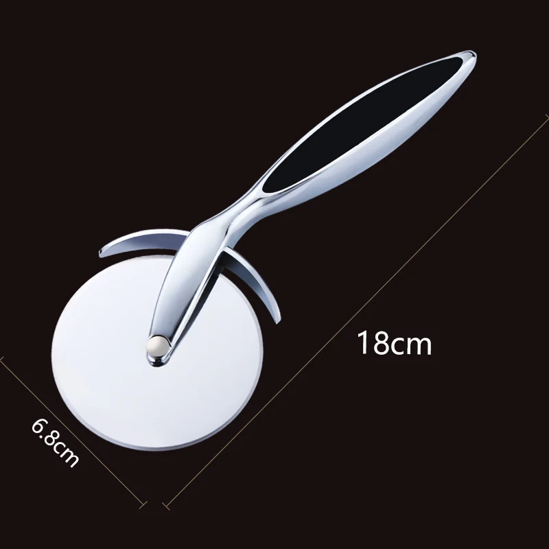 Pizza Cutter Stainless Steel Pizza Knife Cake Bread Pies Round Knife Pastry Pasta Dough