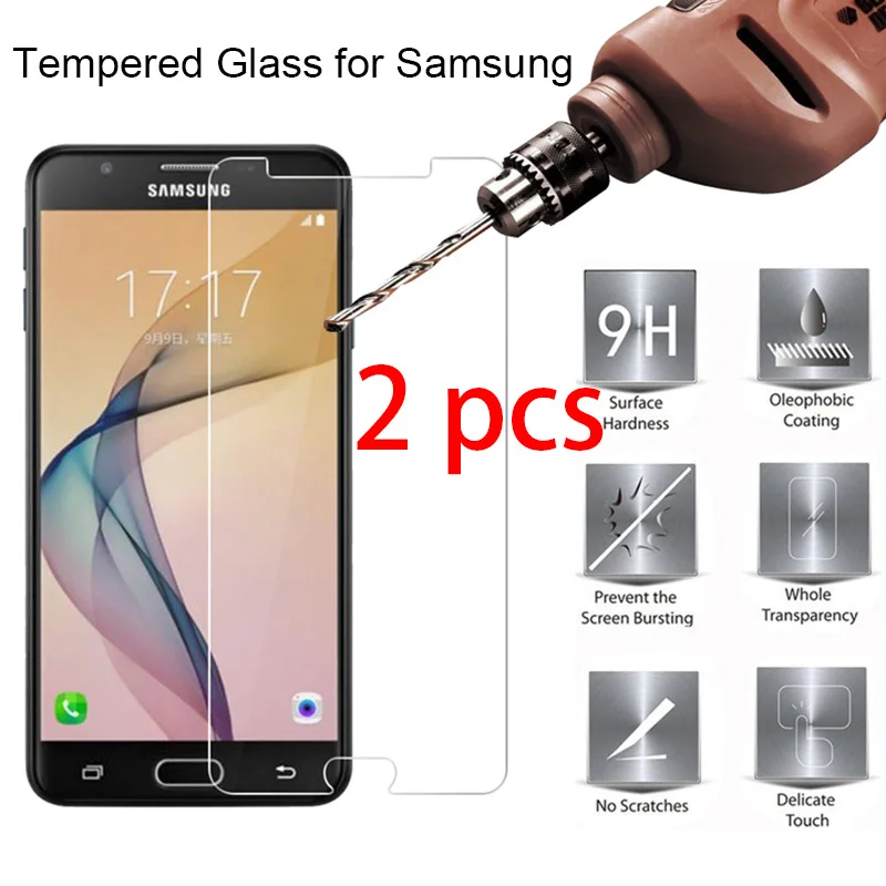 

2 pcs 9H HD Tempered Protective Glass for Samsung J7 2017 J5 2016 J3 2015 Phone Screen Protector on Galaxy Grand Prime Plus
