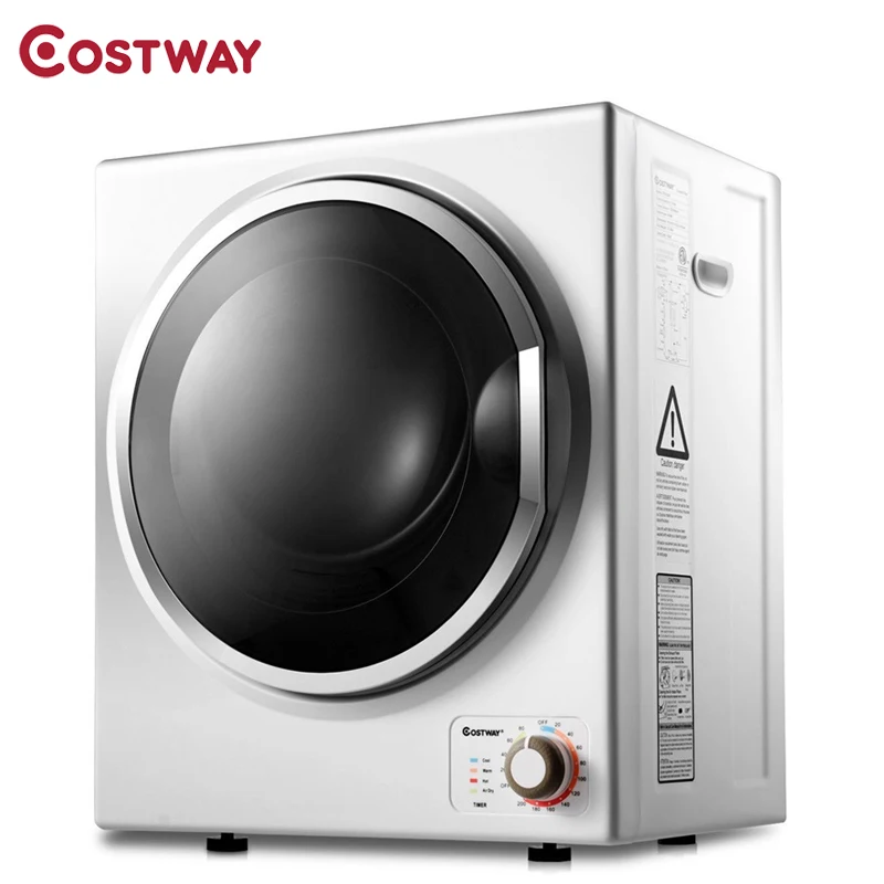 

Costway 10 Lbs Multifunction Wall Mounted Stainless Steel Compact Electric Clothes Dryer Durability Tub Minimal Noise EP23598