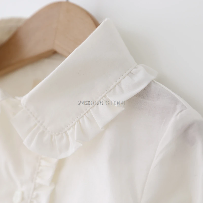 Детские рубашки для девочек; летние белые блузки; Детские рубашки для дня рождения; школьная форма; От 4 до 16 лет вечерние блузки; Vestidos