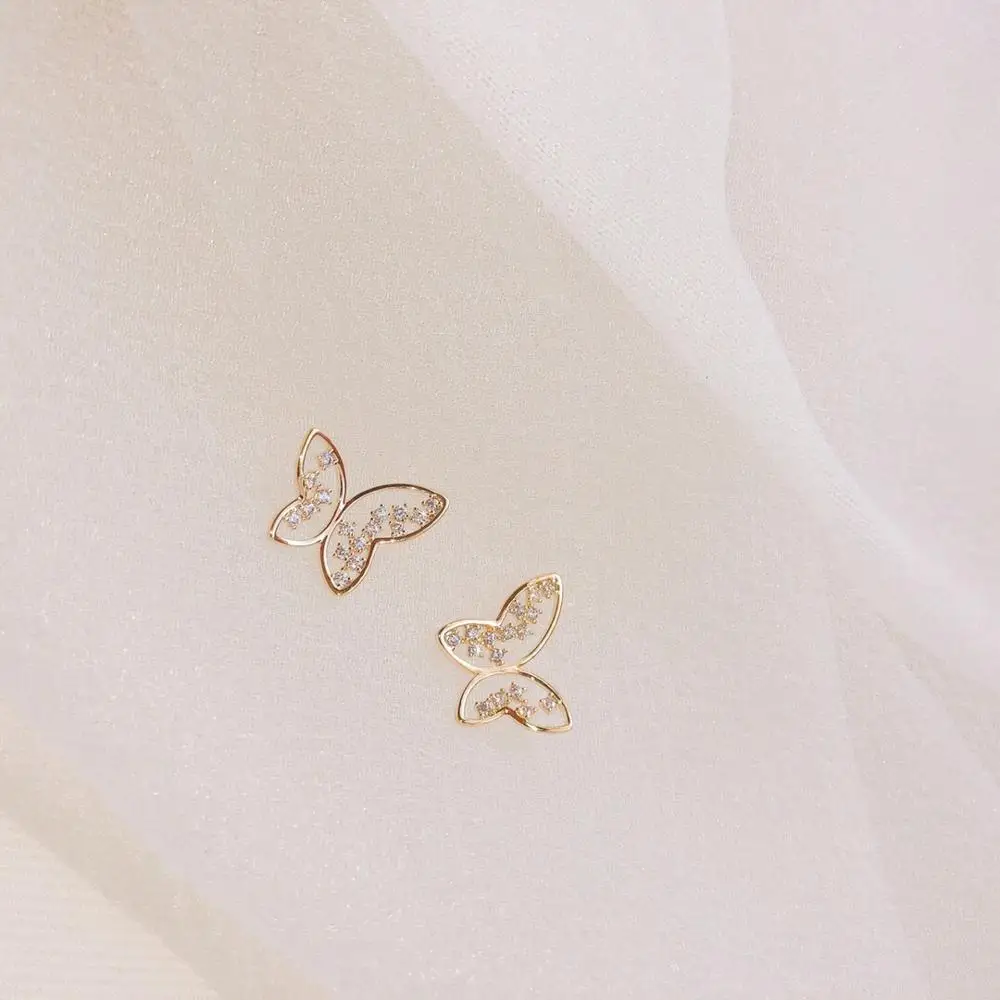 925 Sterling Silver Bohemian Golden Hollow Butterfly Earrings Women Exquisite Small Casual Jewelry Accessories Girlfriend Gift - Image 6