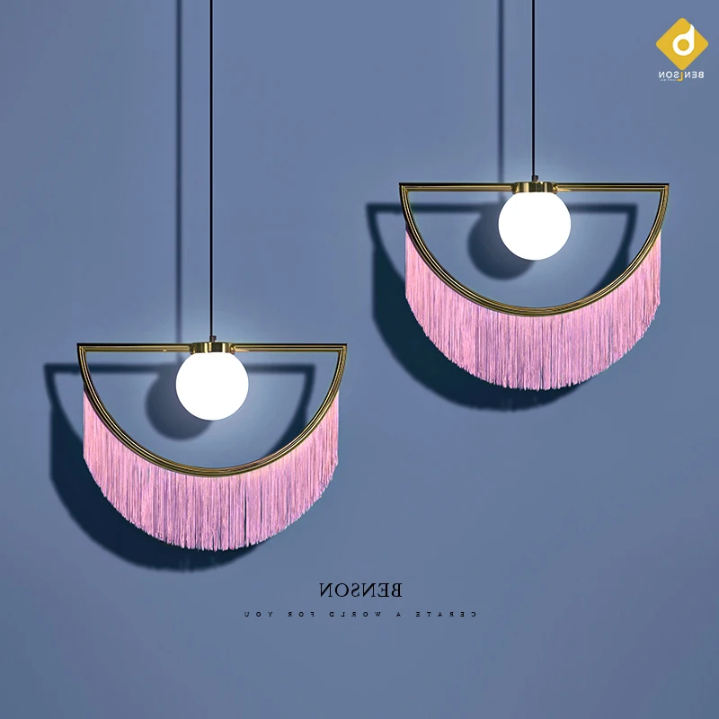 

Nordic Simple Bar Hanging Lamp Colored Pendant Light Restaurant, Bedroom, Bedside Lights, Modern Art And Creative Lighting deco