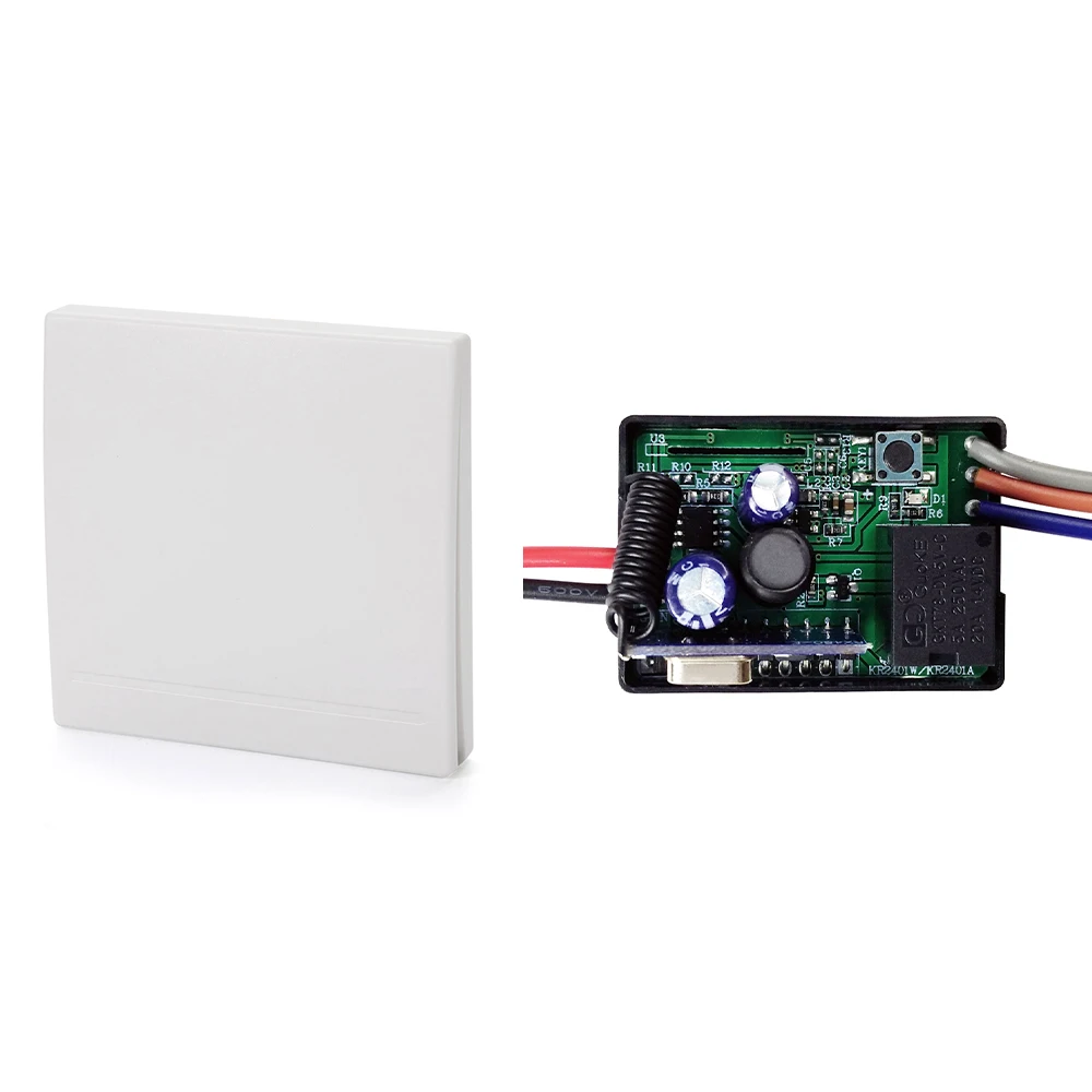 1 RC and 1 Receiver QIACHIP 86 Тип 433 МГц Портативный беспроводной переключатель светильник RF переключатель дистанционного управления DC 6 в 24 в 30 в приемник умный переключатель настенная панель - Цвет: 1 RC and 1 Receiver