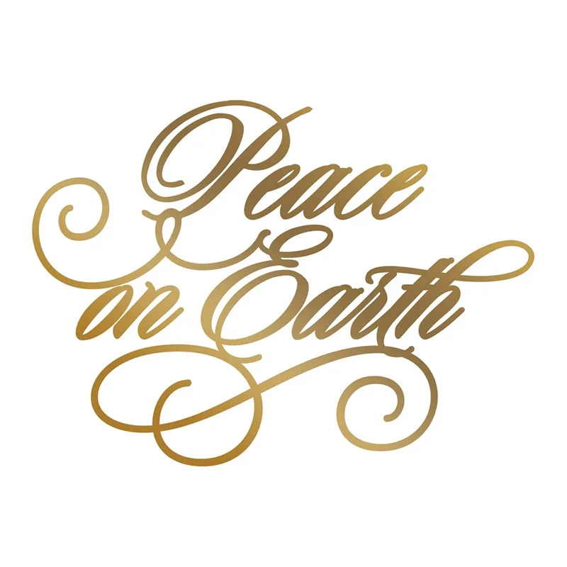 Peace On Earth металлические Горячие тарелки из фольги для DIY Скрапбукинг Letterpress Тисненные карты для ручной работы поставки
