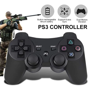 

Wireless Bluetooth Game Controller Wireless Gamepad Professional Joystick with 6-axis Support 10M Wireless Game Handle for PS3