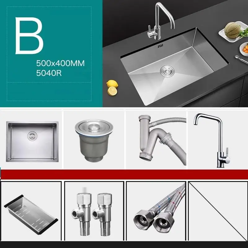 Afwasbak портативный Lavandino Spoelbak Acero Inoxidable Inox Cuba Pia Cozinha Fregadero De Cocina кухонная раковина - Цвет: MODEL G
