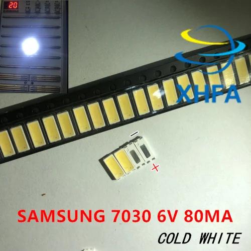 50 шт. Samsung 7030 6 в для ремонта tcl LCD TV светодиодная подсветка лампа SMD светодиоды