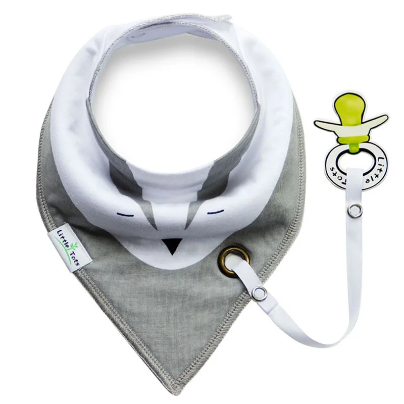 cool baby accessories Cotton Bibs With Pacifier Chain Cartoon Triangle Baby Bibs Multi-function Infant Double Waterproof Towel born baby accessories	 Baby Accessories