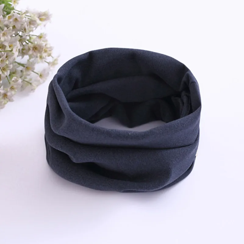 solid navy Solid Candy Color Baby Scarf Cotton Ring Scarf Children Neck Collar Boy Kids Neckerchief Autumn Winter Girls Scarf - Цвет: solid navy