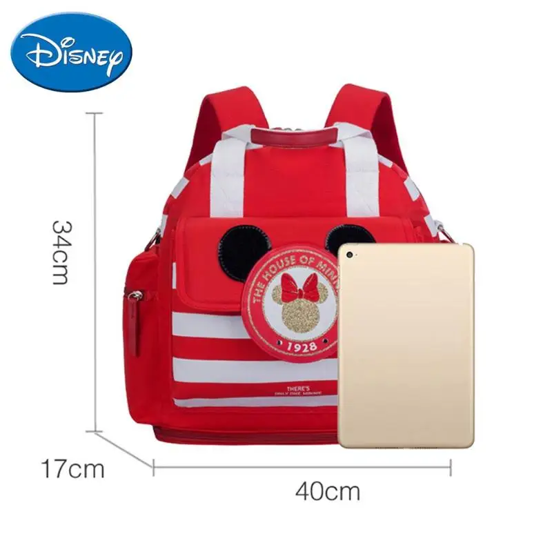 DISNEY модная сумка для подгузников классический мультфильм уход за новорожденным Мумия сумка Оксфорд Ткань подгузник Органайзер сумка на плечо Микки Минье сумка