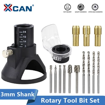 XCAN Rotary Tools Dedicated Locator Set Grinding Locator with Twist Drill Bit Wood Rotary Files Power Tools Accessories punch twist nose cap drill dedicated locator for electric grinder rotary tool diy woodworking tools
