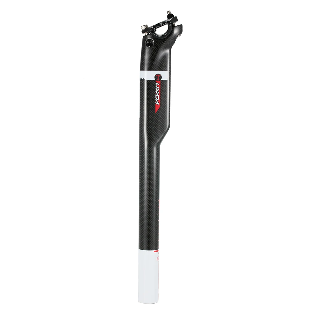 Lixada 3K Carbon Fiber Bicycle Seatpost Saddle Post MTB Mountain Road Bike Seat Tube Bike Cycling Seatpost 27.2mm/30.8mm/31.6mm