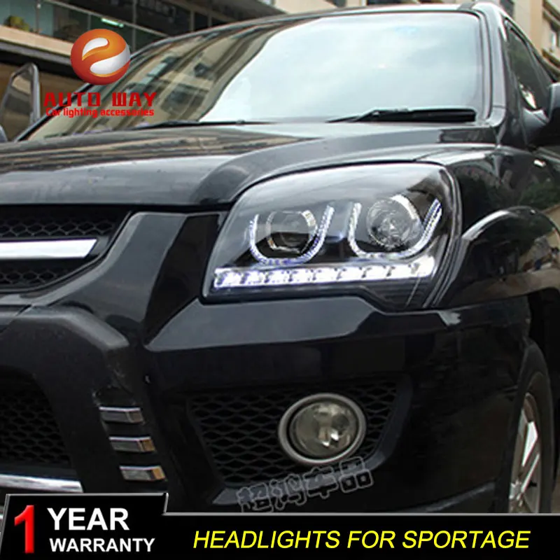 Чехол для автомобильных фар Kia Sportage фары 2009 2011 светодиодный DRL Объектив