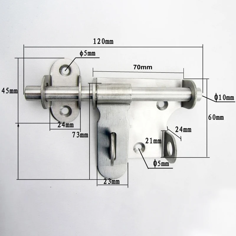 

Stainless Steel Door Latch Sliding Lock Barrel Bolt Anti-theft Window Padlock cabinets fences kennels Lock Latch
