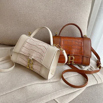 

Stone Pattern Handbag For Women 2020 New Fashion Simple One Shoulder Messenger Bag Square Bag