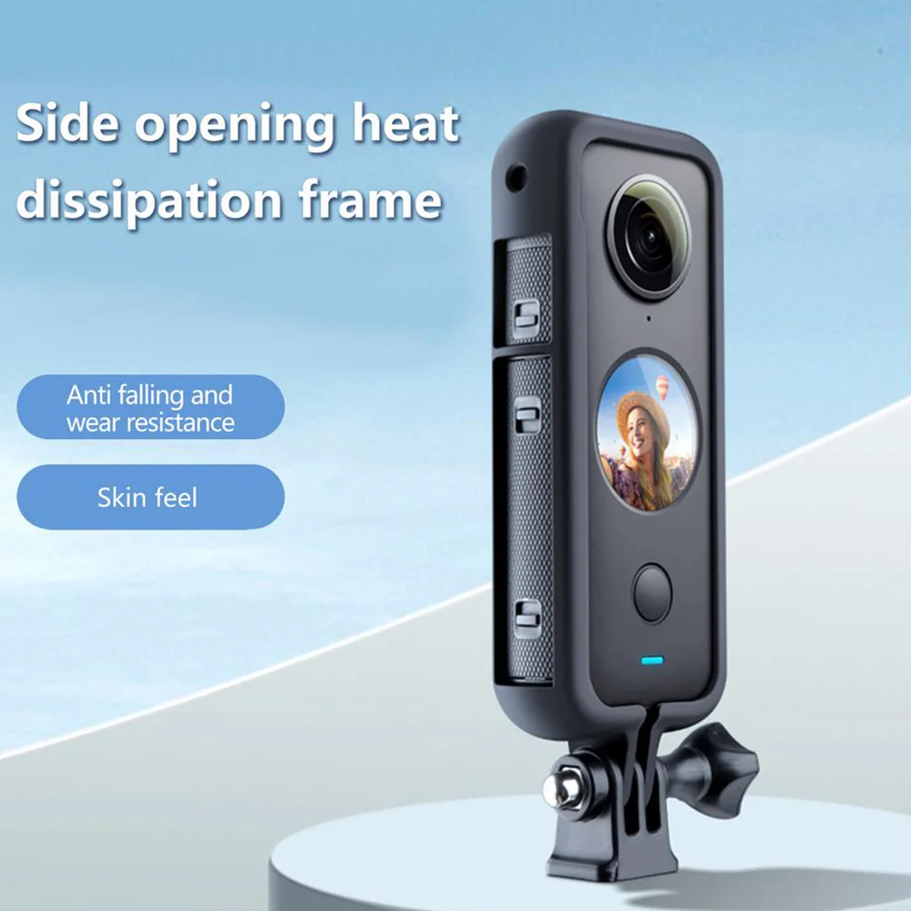 Insta 360 용 정밀 구멍 전체 보호 케이지 Insta360 ONEX2 1/4 나사 포트 용 X2 카메라 하우징 케이스 프레임 범퍼 1 개