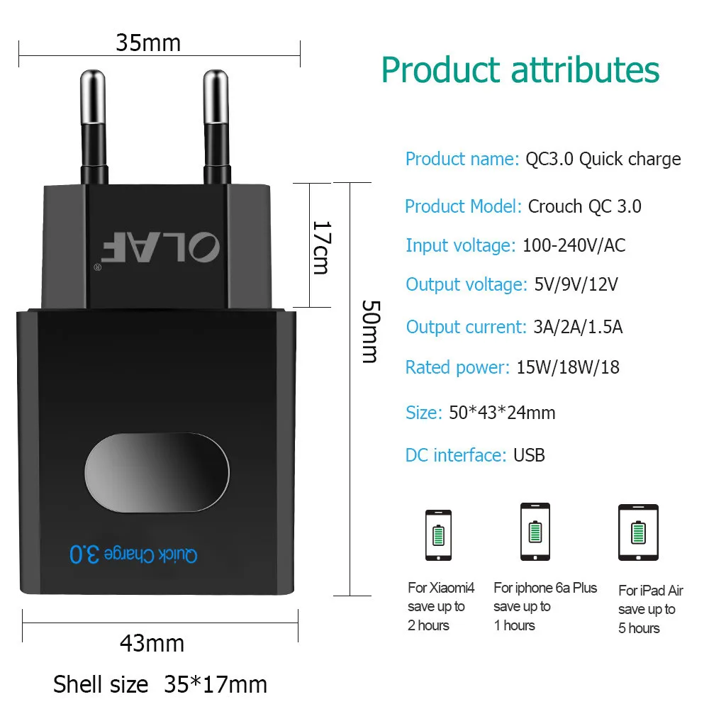 Быстрое зарядное устройство USB 3 0 5 В А евровилка|usb charger|fast chargecharger for |