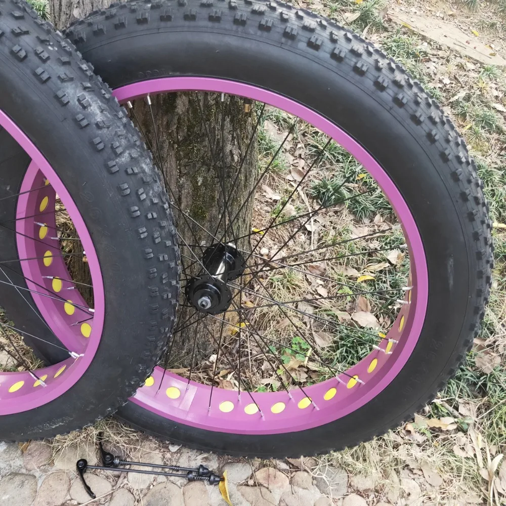2 подшипника ступицы Kalosse 11 скоростей кассета 26*4,0 шины 80 мм ширина обода 36H Fat bike колеса 135/190 мм