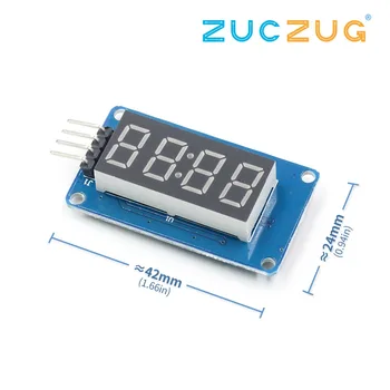 

TM1637 LED Display Module For Arduino 7 Segment 4 Bits 0.36 Inch Clock RED Anode Digital Tube Four Serial Driver Board Pack