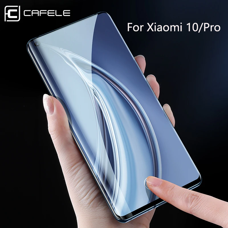 CAFELE 3D Full Coverage Tempered Glass for Xiaomi MI 10 Pro Screen Protector HD Clear Flim For Mi 10 10pro Anti Fingerprint