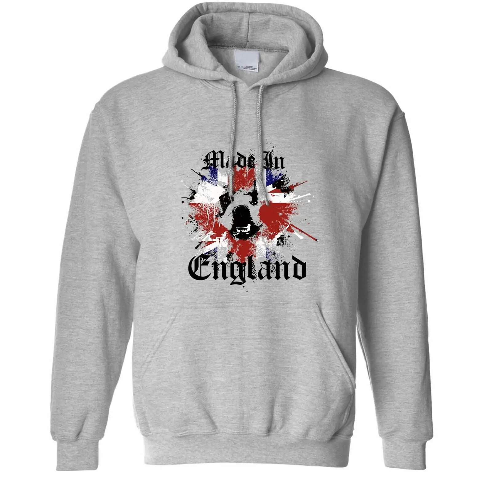 

British Bulldog Paint Splat Patriotic English Dog Hoodie Hood