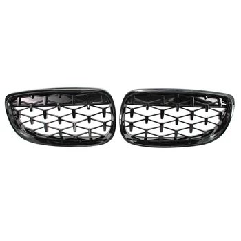

Front Grill Grilles Kidney Grill Replacement for BMW 3 Series E92 06-09 Bright Black