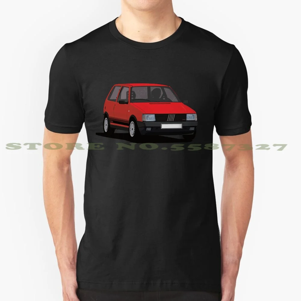 Fiat Uno Turbo I.E. Illustrazione Moda Vintage Tshirt Magliette Fiat Uno Fiat Uno Turbo Hot Hatch Auto Italiana Classic Car