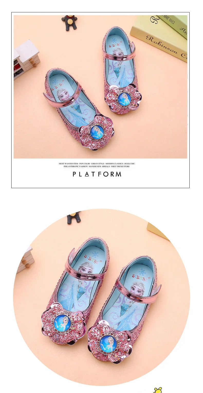 Disney Princess Kids Leather Shoes For Girls Frozen Elsa Glitter Crystal Children Flat Heel Girls Single Shoes Butterfly Shoe 8 Disney Princess Kids Leather Shoes For Girls Frozen Elsa Glitter Crystal Children Flat Heel Girls Single Shoes Butterfly Shoe
