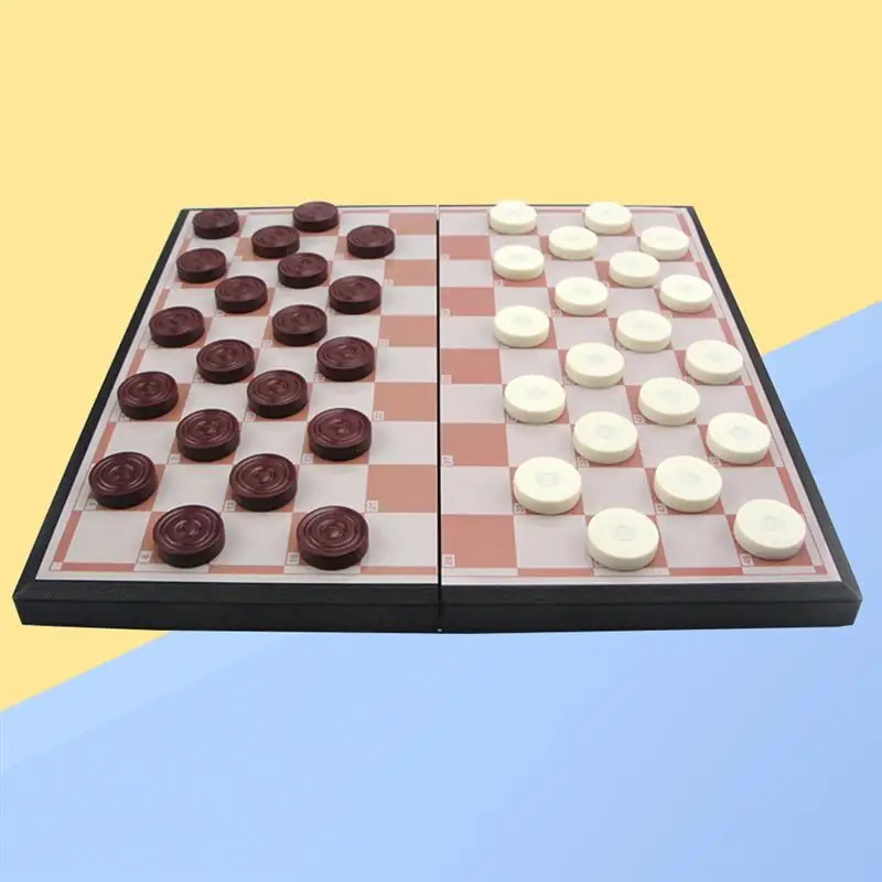 Складной Международный осадка классический Настольная игра шоколад шахматные фигуры Пластик шахматы и шашки набор стратегии игровой набор для детей