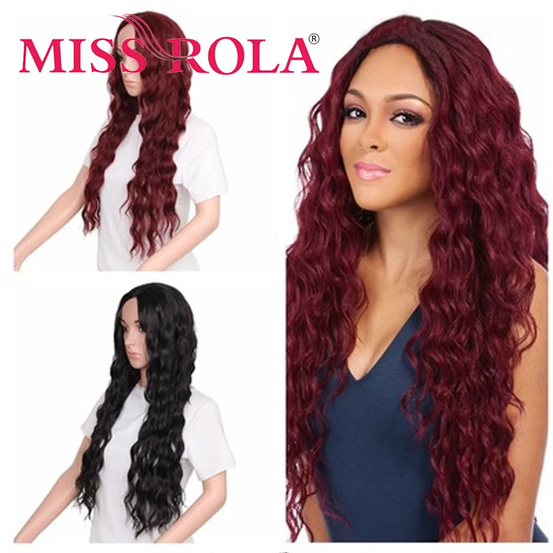 MISS ROLA чистый красный черный цвет длинные волнистые парики для прически женщин