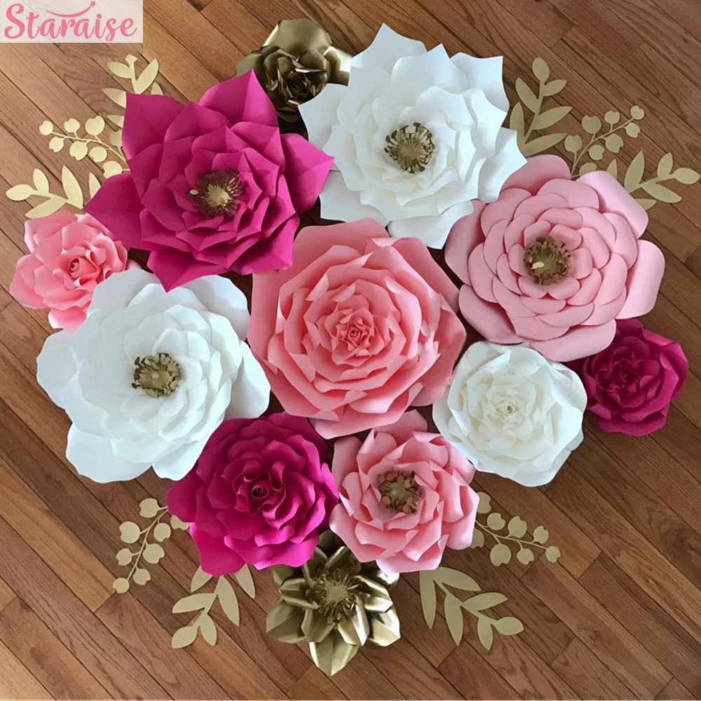 

Staraise 20cm DIY Paper Flowers Backdrop Decorative Artificial Flowers Wedding Favors Birthday Party Home Decoration