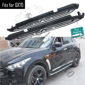

Side step fits for I nfitini QX70 2009-2019 2Pcs left right running board side steps nerf bar car pedal side stairs