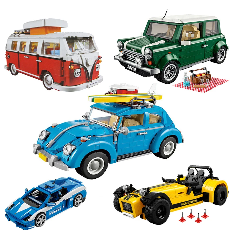 Конструктор Technic Mini Cooper модель автомобиля-Кампера T1 городской классический