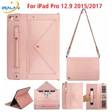 Высококачественный чехол-подставка из искусственной кожи для Apple iPad Pro 12,9 дюймов защитный чехол с держателем для карандашей+ пленка