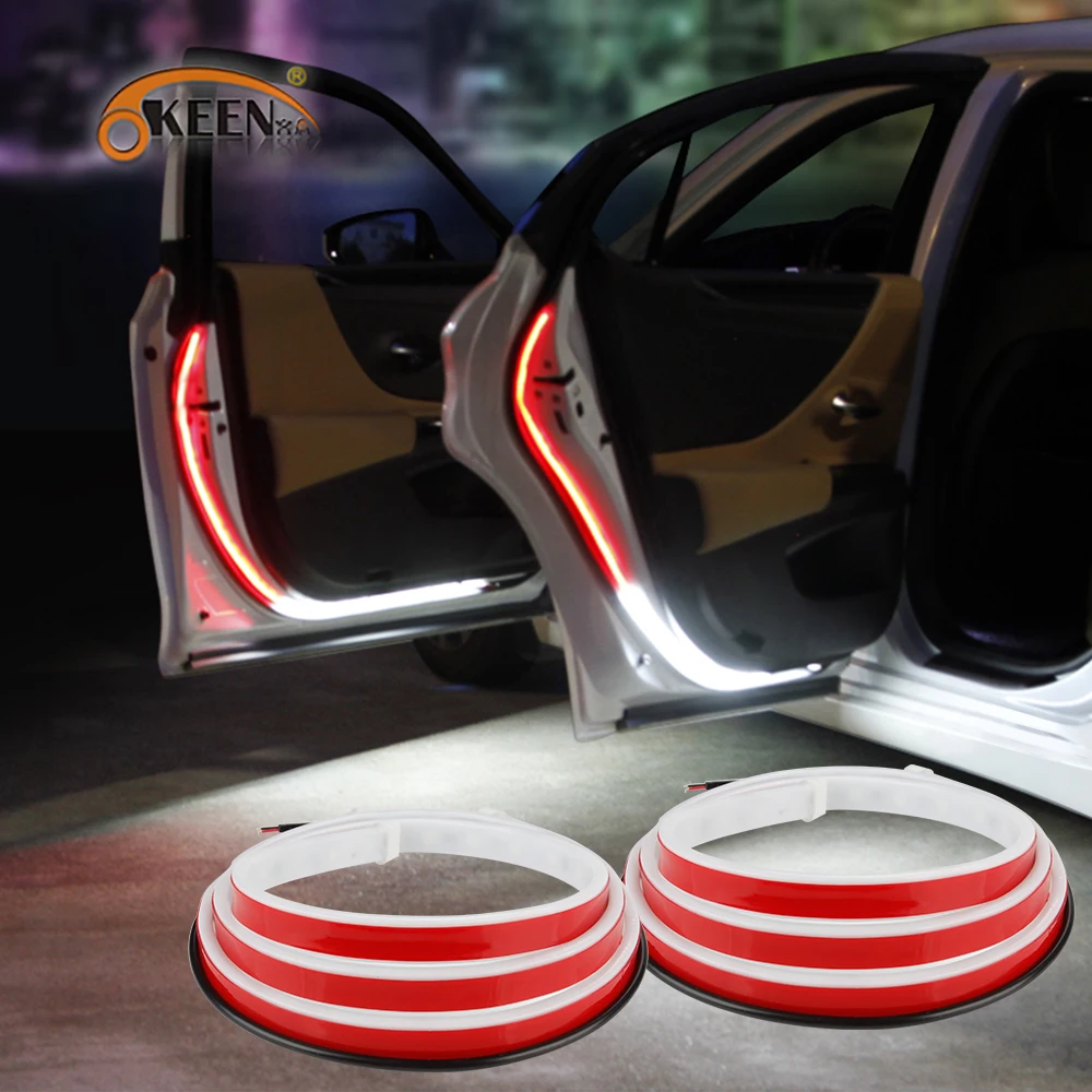 Car Door Opening Light Strip Universal 2in1 Red Flash Led AliExpress
