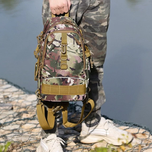 Outdoor Sport fishing bag backpack large capacity chest bag one