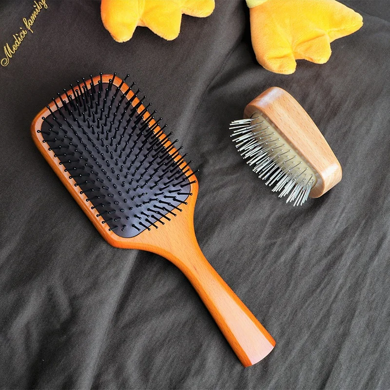 Wooden Large Paddle Hair Brush