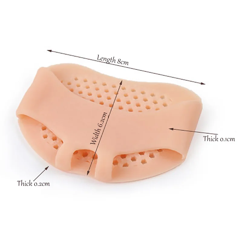 1Pair Silicone Soft Pads High Heel Shoes Slip Resistant Protect Pain Relief Foot Care Forefoot Half Yard Invisible Gel Insoles