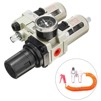 

AC3010-03 3/8 Inch BSP Air Compressor Filter Water Separator With Regulator Gauge Alloy Mechanical Hardware Pneumatic Part