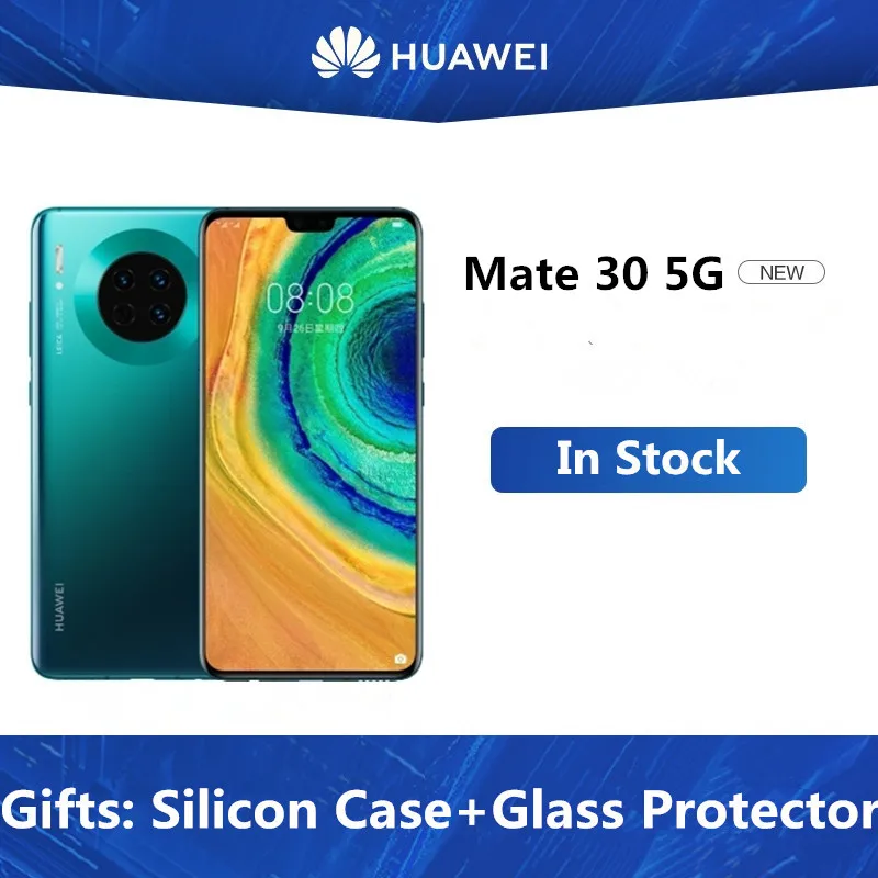 DHL Быстрая huawei mate 30 5G мобильный телефон Kirin 990 Android 10,0 6,6" 2340X1080 8 Гб ram 256 ГБ rom 40.0MP 40 Вт супер зарядное устройство